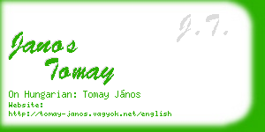 janos tomay business card